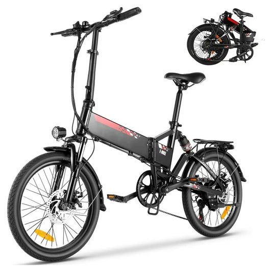 Gocio 500W Folding Electric Bike, 20'' Electric Commuter Bike, Aluminum Alloy Lightweight Electric Bicycle, Ebike Built-in 48V 7.8Ah Removable Lithium-Ion Battery, Urban Electric Bikes for Adults