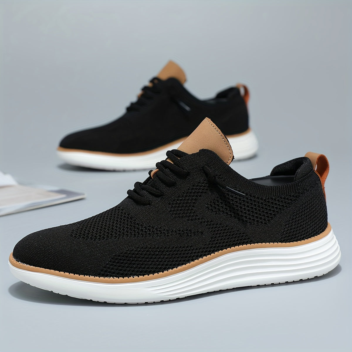 Men's Lightweight Athletic Sneakers - Breathable Lace-Up Shoes