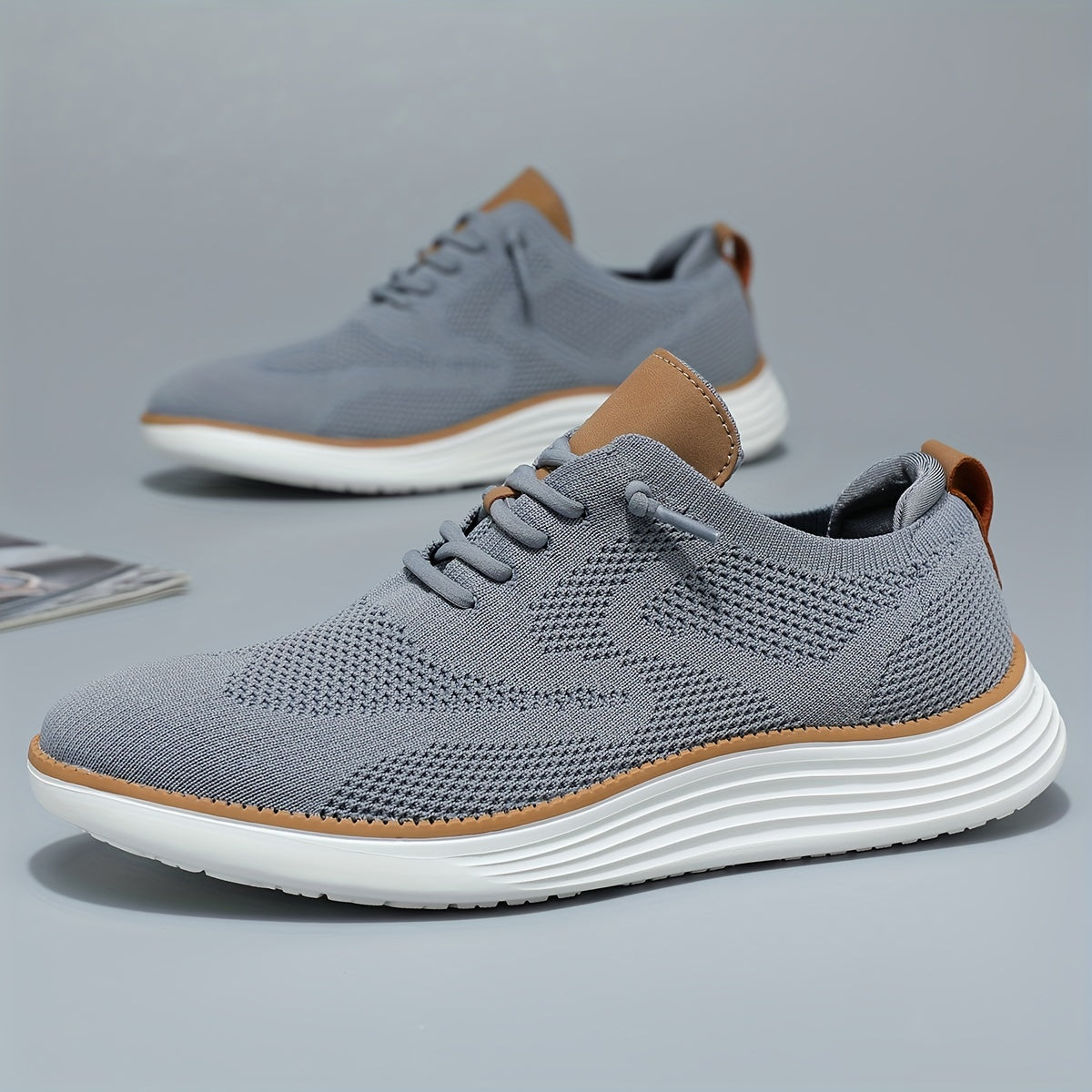 Men's Lightweight Athletic Sneakers - Breathable Lace-Up Shoes